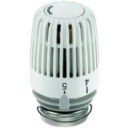 Heimeier Thermostat-Kopf 6120-21.500 21 °C, weiß, versetzter/begrenzter Sollwertbereich