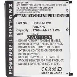 AccuCell Akku passend für HP iPAQ rx5000, FA827AA, HSTNH-L12B, MP3 + Media-Player Zubehör