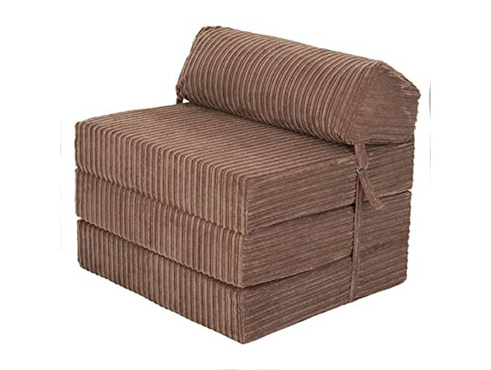 Loft 25 Jumbo Cord ausklappbare Futon Z-Bett Matratze Sofa Wohnzimmer Sleepover Guest bequemen Klappmatratze Gästematratze Ergonomically Designed Futon Z-Bed (Kord Stoff, Mokka)