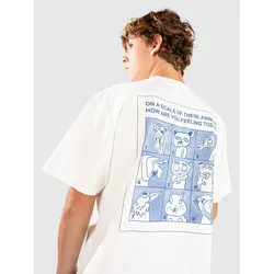 A.LAB Unhinged Animal Boxy T-Shirt blanc white Gr. XL