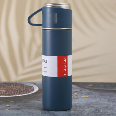 All Categories Goods Stainless Steel Vacuum Flask Office Bottle, Business Style Thermos, Outdoor Hot Water Thermal Insulation blue