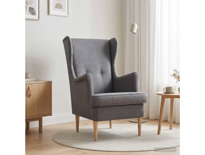 Ares Sessel, hellgrau, modern, Stoff, gepolstert, Metallrahmen, Holzbasis Zeitgenössisches Design, weicher Sitz, einfache Pflege, schicker Stil, vielseitig einsetzbar, langlebige Robustheit