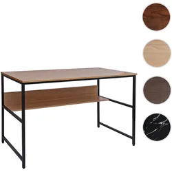 Schreibtisch HWC-K80, Bürotisch Computertisch Arbeitstisch Ablage, Metall MDF 120x60cm ~ natur
