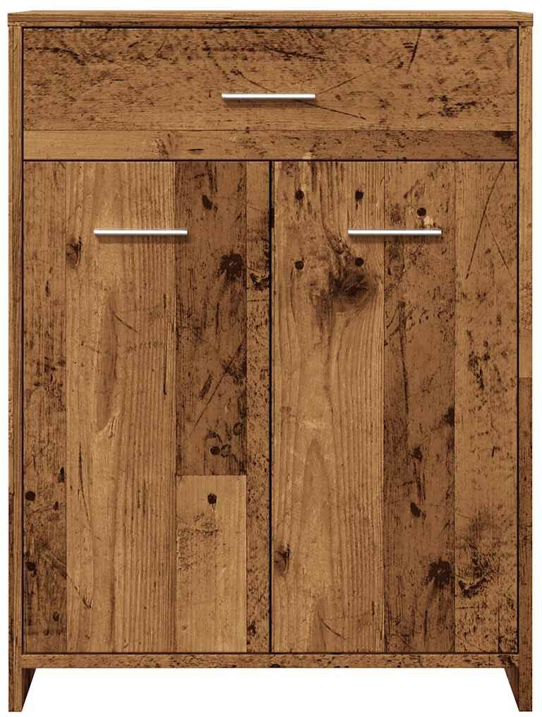 vidaXL Armario de baño madera de ingeniería envejecida 60x33x80 cm Marrón