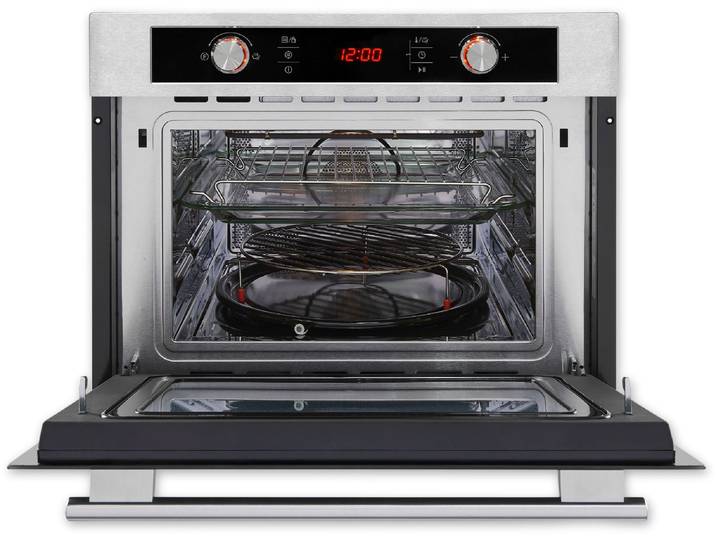 EXQUISIT Einbau-Mikrowelle EBM 4544 Hi , schwarz, inox, Mikrowellen, Egal ob Pizza, Gemüse oder Fleisch-perfekte Ergebnisse auf Knopfdruck, Einbau-Mikrowelle