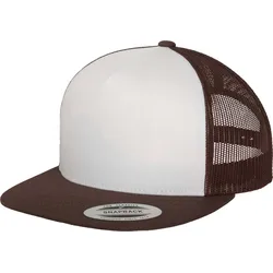 FLEXFIT Unisex 5-Panel Trucker Kappe Netz Cap 6006/6006W brown/white/brown one size