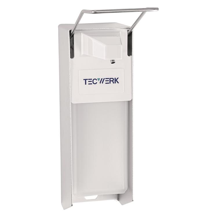 Tecwerk Desinfektions- und Seifenspender H165xB95xT290ca.mm ABS mit Hebel weiss (2000386541)