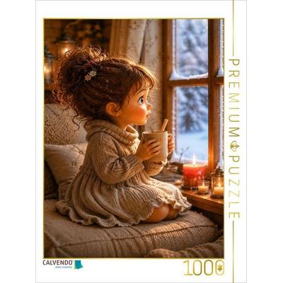CALVENDO Puzzle Winterwärme am Fenster | 1000 Teile Lege-Größe 64x48cm Foto-Puzzle für glückliche Stunden