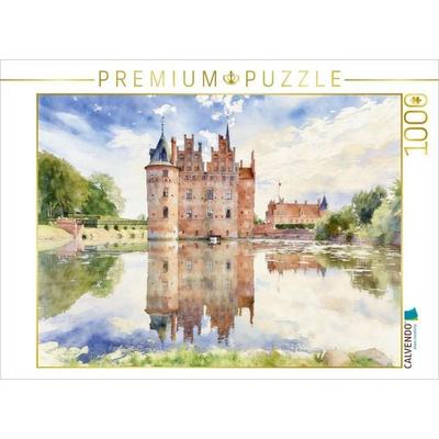 CALVENDO Puzzle Schloss Egeskov | 1000 Teile Lege-Größe 64x48cm Foto-Puzzle für glückliche Stunden