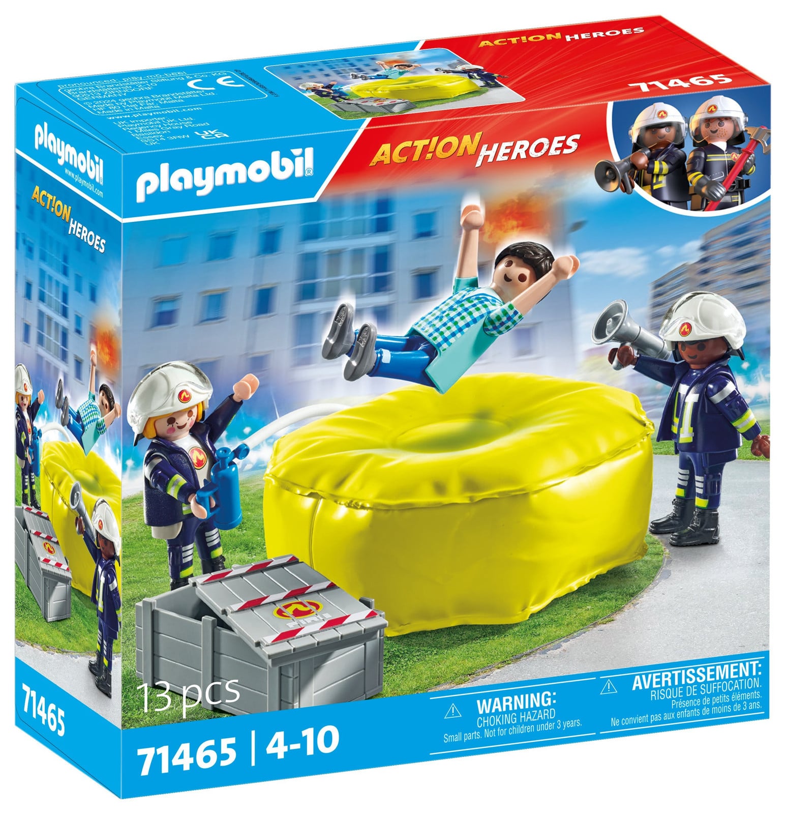 Playmobil 71465 Brandweer met reddingskussen Action Heroes