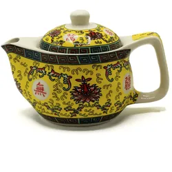 Small Herbal Teapot - Long Life Oriental Design
