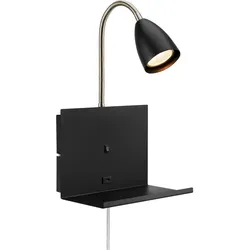 Wandleuchte Cuarto Schwarz max. 7 Watt Wandlampe
