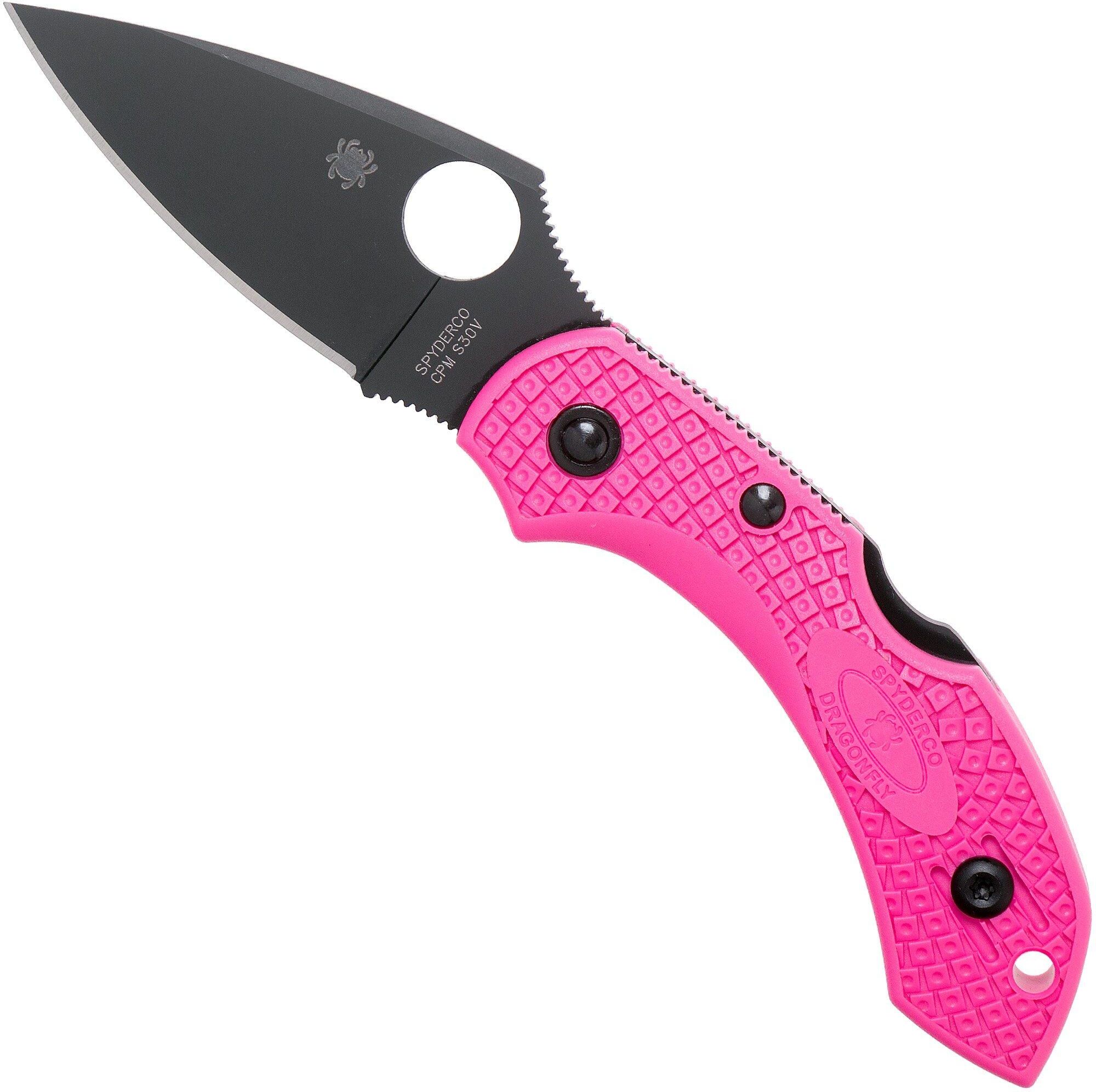 Spyderco Dragonfly 2 Pink Black S30V C28FPPNS30BK2 Pink Heals coltello da tasca