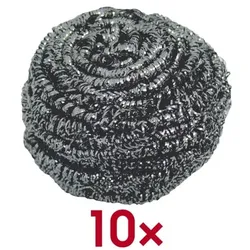 Sito Edelstahl-Spiraltopfreiniger 10 Stück silber