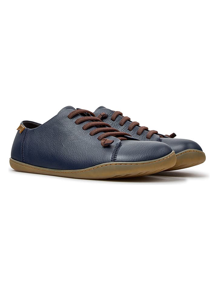 Camper Leder-Schnürschuhe in Dunkelblau - 44