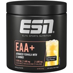 ESN Aminosäuren EAA+, Getränkepulver Lemon Iced Tea, alle essentiele Aminosäuren + Leucin & Vitamin B6, 400 g