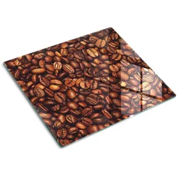 GLASPLATTE 60x52 cm Kaffeebohnen