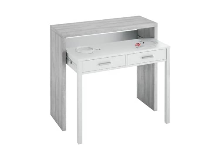 Loungitude\, Bureau / Console Extensible 2 Tiroirs L99cm