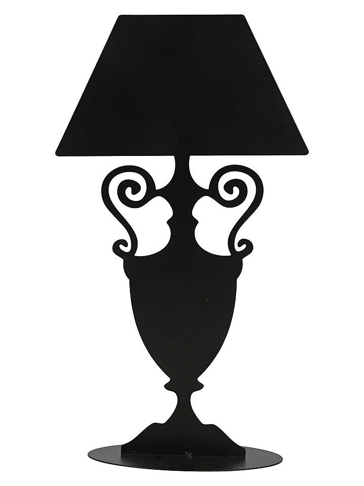 POSIWIO Dekoobjekt "Lampe" in Schwarz - (H)40 cm - onesize