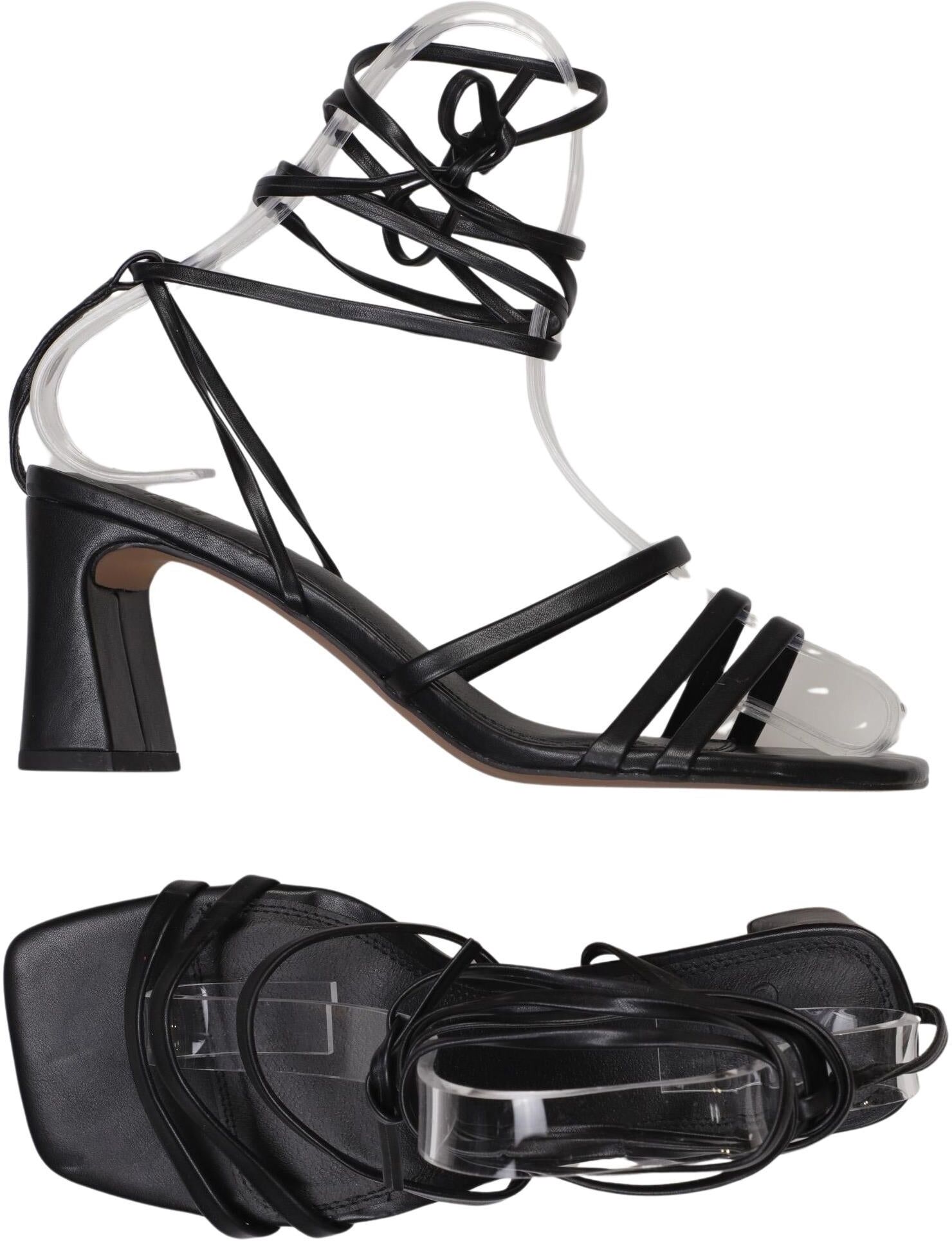 asos Damen Sandalen, Schwarz, Gr. EU 39, Kunstleder - Second Hand