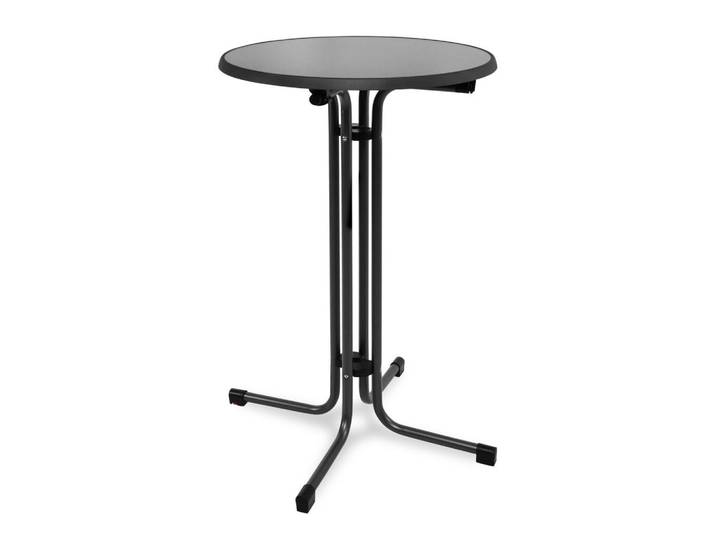 Beautissu Stehtisch Sylt, Grau, Metall, Rund, 70x110x70 cm, Esszimmer, Esstische, Stehtische