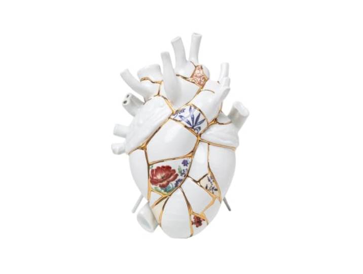 SELETTI - Vaso Love in Bloom kintsugi - Multicolor - Taglia Unica Love in Bloom Kintsugi Seletti: vaso cuore di design ispirato all’arte giapponeseScopri Love in Bloom Kintsugi Seletti\, il