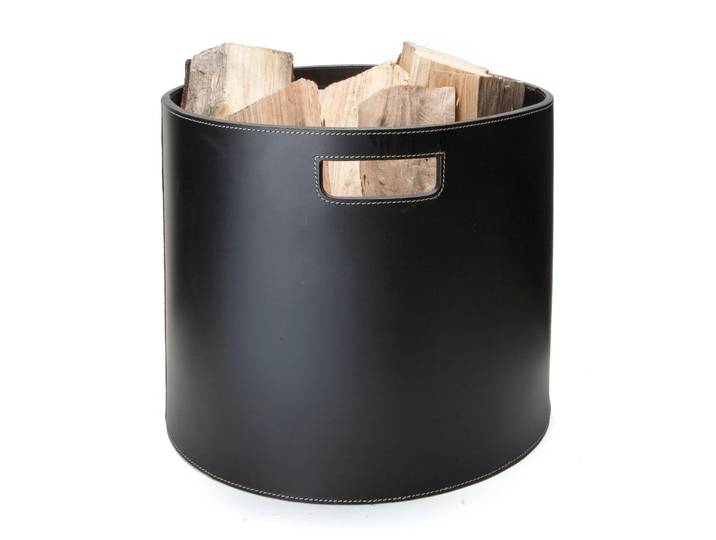 Ørskov Baril à bûches Ørskov noir avec points blancs