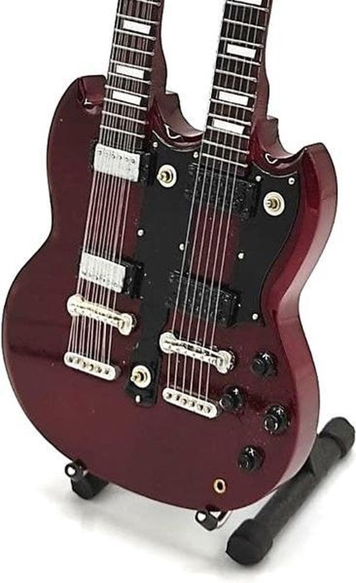 Miniatuur gitaar Led Zeppelin Jimmy Page voor op tafel