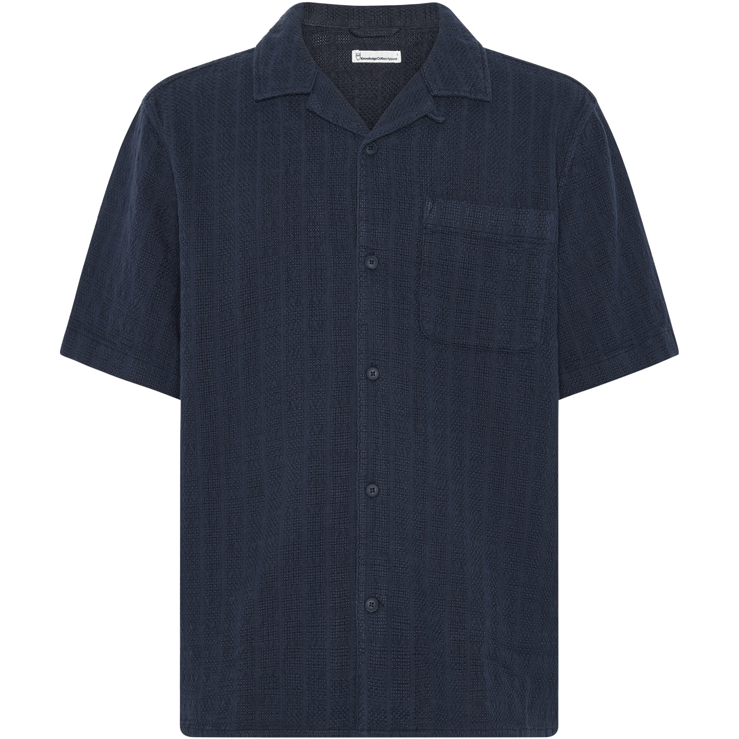 KnowledgeCotton Apparel Structure Herren Hemden blau Größe M Lifestyle Hautfreundlich