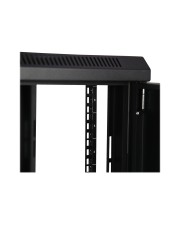 StarTech.com 6HE wandmontage Server Rack bis zu 43cm tief Gehäuse mit Scharnier Netzwerkschrank Schrank für Rack-Gehäuse Wand montierbar Schwarz 6U (RK616WALM)