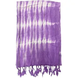 Boho Java Art Stole/Scarf - Lavender Stripes & Motiff - 62x200cm