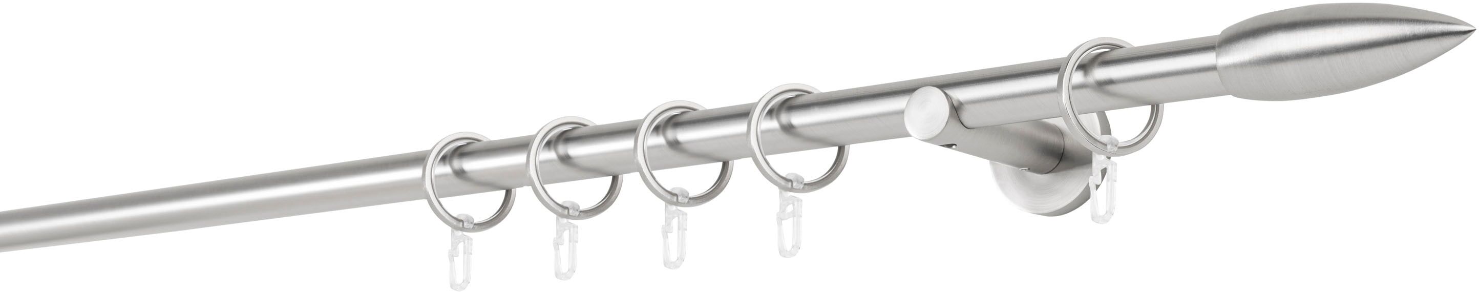 Gardinenstange MYDECO "20mm Cardo Wandträger 6,5 cm", silber (edelstahlfarben), L:100cm, Gardinenstangen, Gardinenstange