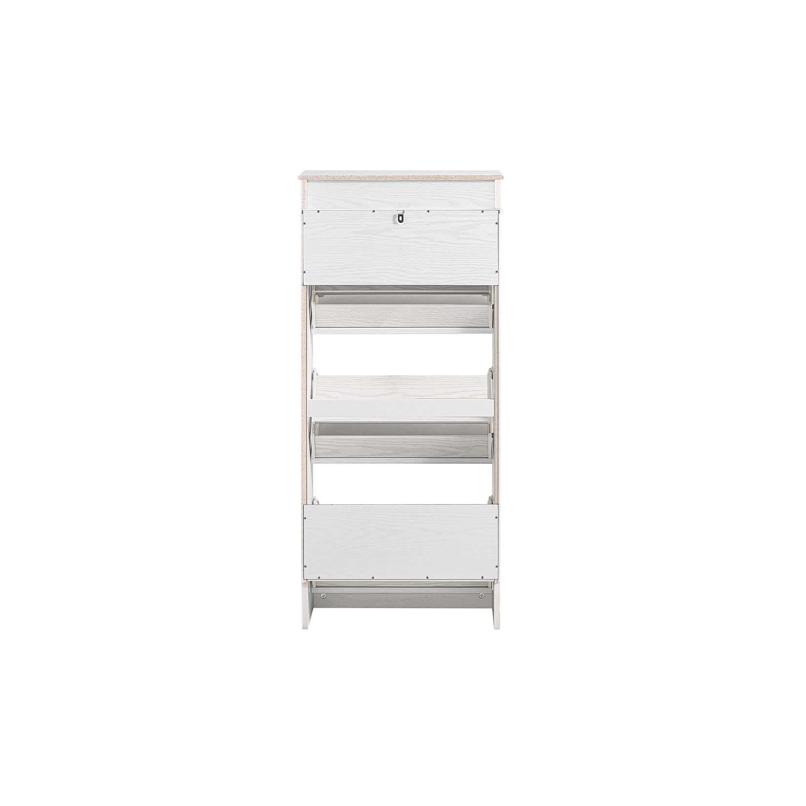 SoBuy Schuhschrank mit 1 Schublade Weiß 53,5x24x119,5cm Modern
