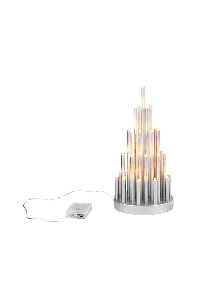 Hollybell LED-Dekoleuchte in Silber - (L)16 x (B)16 x (H)32 cm - onesize