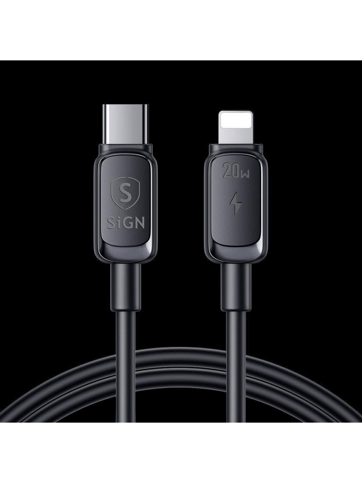 SiGN USB-C to Lightning Cable 20W - 0.25m - Black