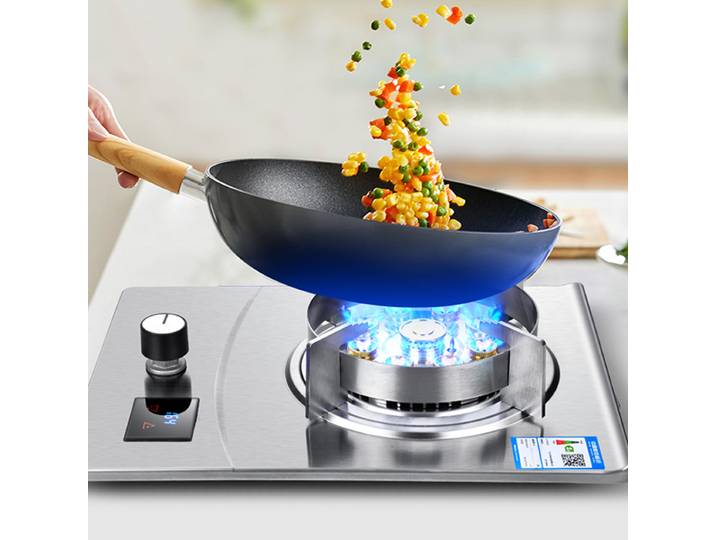 Cuisinière à gaz cuisinière simple ménage bureau gaz liquéfié cuisinière à gaz naturel intégré en acier inoxydable cuisinière à feu féroce