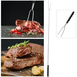 Grillgabel mit Teleskopgriff - Schutz vor Hitze & Glut, ideal für Würstchen, Steaks, Marshmallows - Edelstahl, 72 cm, Lagerfeuergabel