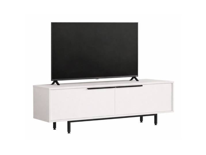 Meuble TV Bar - ACTUAL DIFFUSION - Meuble TV Bar 65 Pouces - Pour TV 65 pouces - 2 portes abattantes - 2 niches