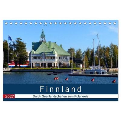 Finnland - Durch Seenlandschaften zum Polarkreis (Tischkalender 2027 DIN A5 quer), CALVENDO Monatskalender
