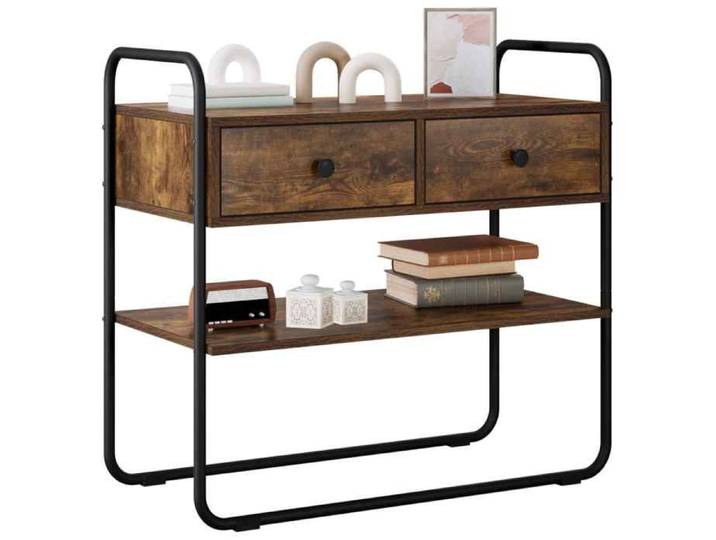 BESTLIFE Table console Chêne fumé 100 x 40 x 75 cm Bois d'ingénierie avec manuel de montage（77329095）VIDAXL