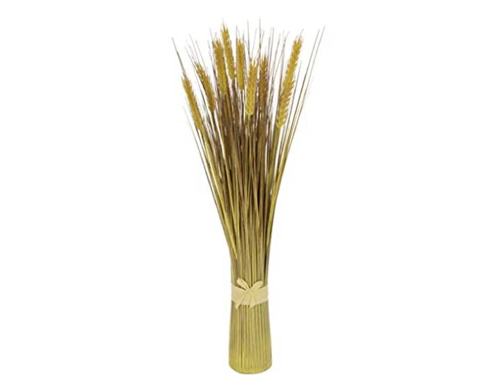 Künstlicher Weizenbündel Weizen Weizenbund Deko Gras Bund Kunst-Gras Stehgras Kunstgras Ziergras Dekogras Grasbüschel Grasbündel Kunstpflanze Herbstdeko Blumen 58 cm Natur