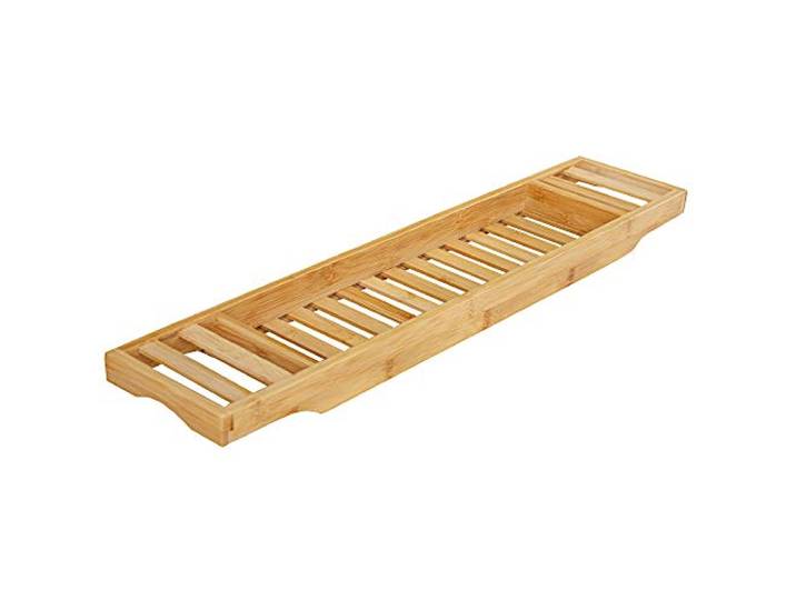 Decopatent Badrekje voor over bad - 70 cm lang - Bamboe hout - Badrek - Badplank - Badbrug - Basic bad tafeltje voor in bad