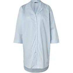 Tchibo - Web-Nachthemd - Damen - Gr. M - hellblau/gestreift