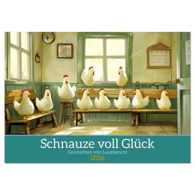 Schnauze voll Glück (Wandkalender 2026 DIN A4 quer), CALVENDO Monatskalender
