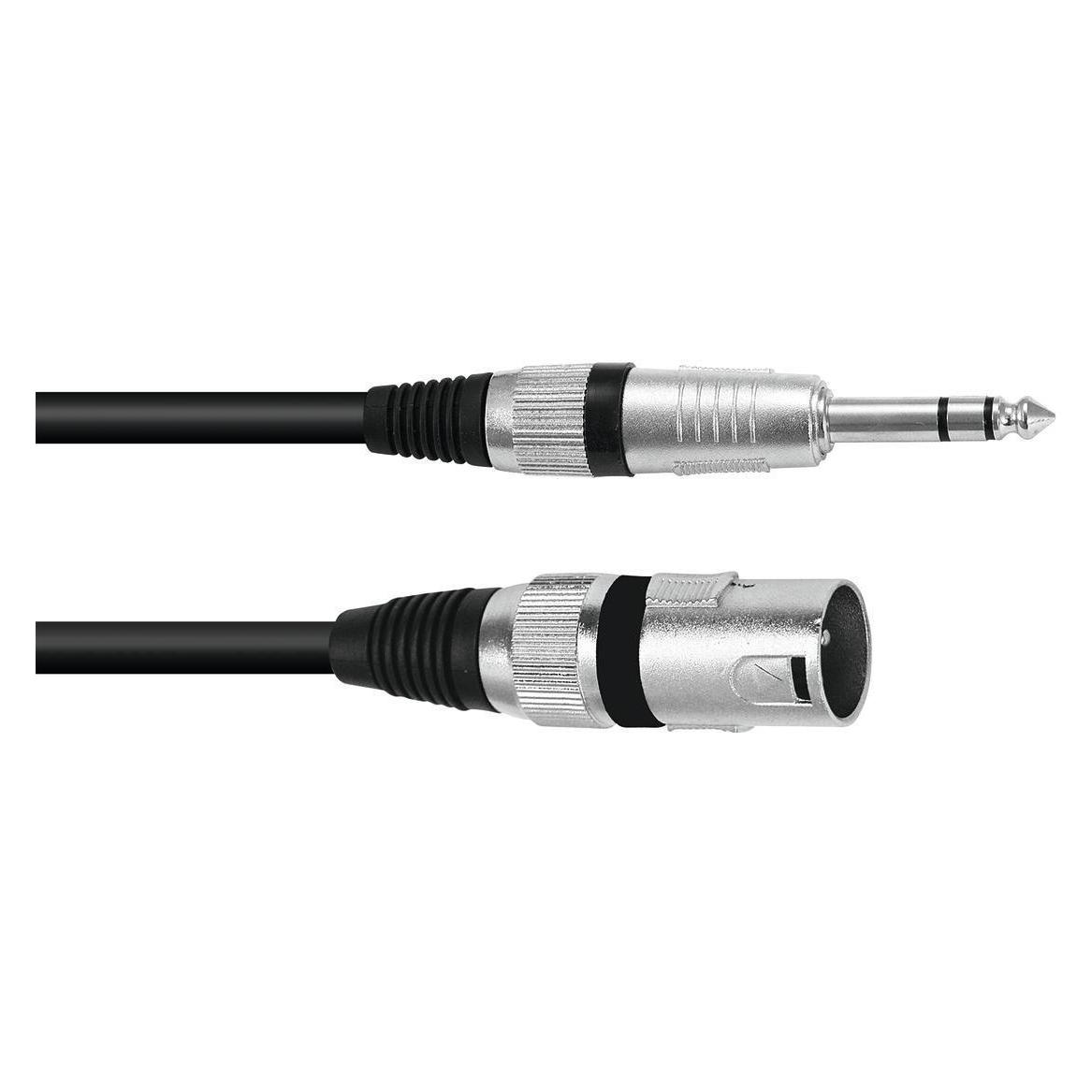 Omnitronic Adapterkabel XLR(M)/Klinke stereo 0,2m sw (0.20 m, XLR Kabel) (3022075E)