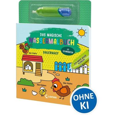 Das magische Wassermalbuch - Bauernhof, Gebundene Ausgabe von , Loewe, 978-3-7432-2215-1