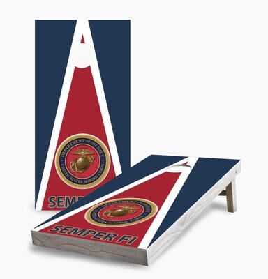 Skip's Garage Marine Corps Semper Fi Regulation 2x4 Cornhole Game Set