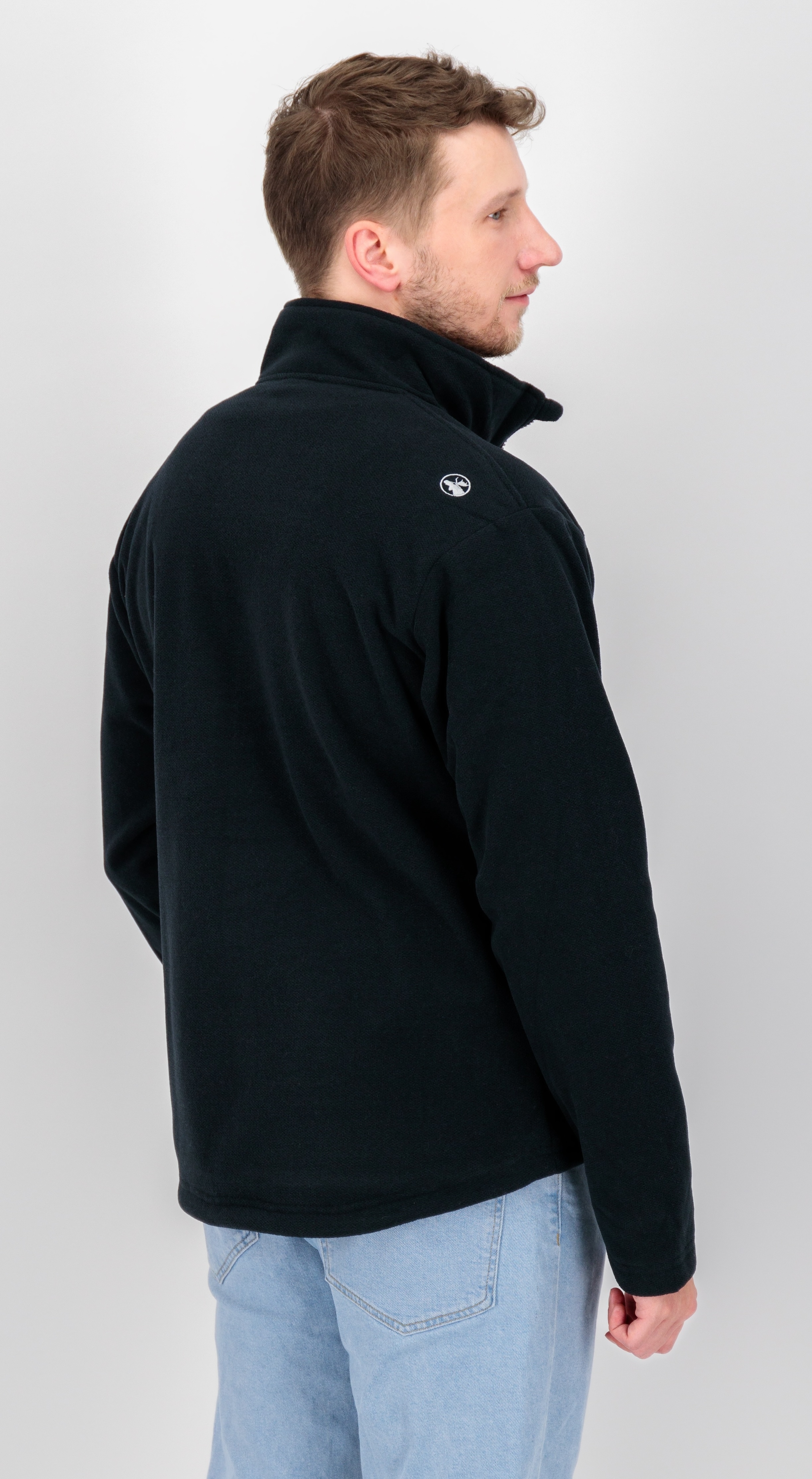 Strickfleecejacke DEPROC ACTIVE "SEWARD MN", Herren, Gr. XL (54), grau (anthrazit), Fleece, 100% Polyester, normal hüftbedeckend, gerader Abschluss, Jacken Strickfleecejacke, mit 2-Wege-Reissverschluss anthrazit XL (54)