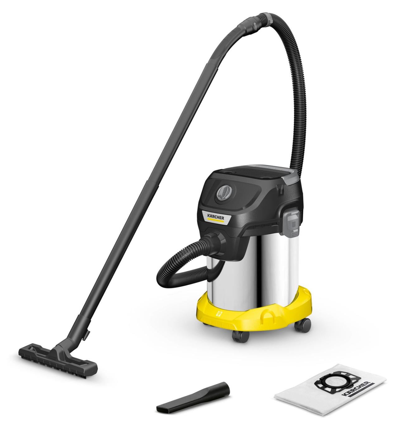 Kärcher KWD 3 S V-17/4/20/F Trommelstofzuiger voor nat en droog gebruik, 1000 W, 17 liter inhoud