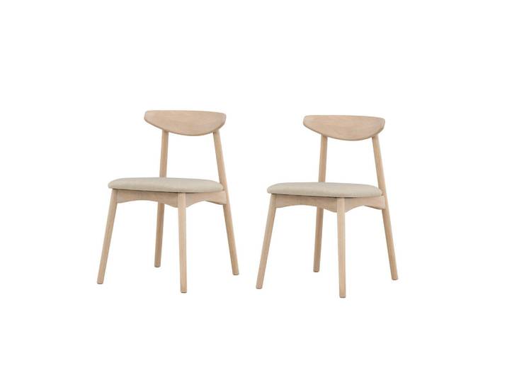 Livetastic Stuhl-Set, Beige, Holz, Eiche, zylindrisch, 47x80x54 cm, Esszimmer, Stühle, Esszimmerstühle, Vierfußstühle